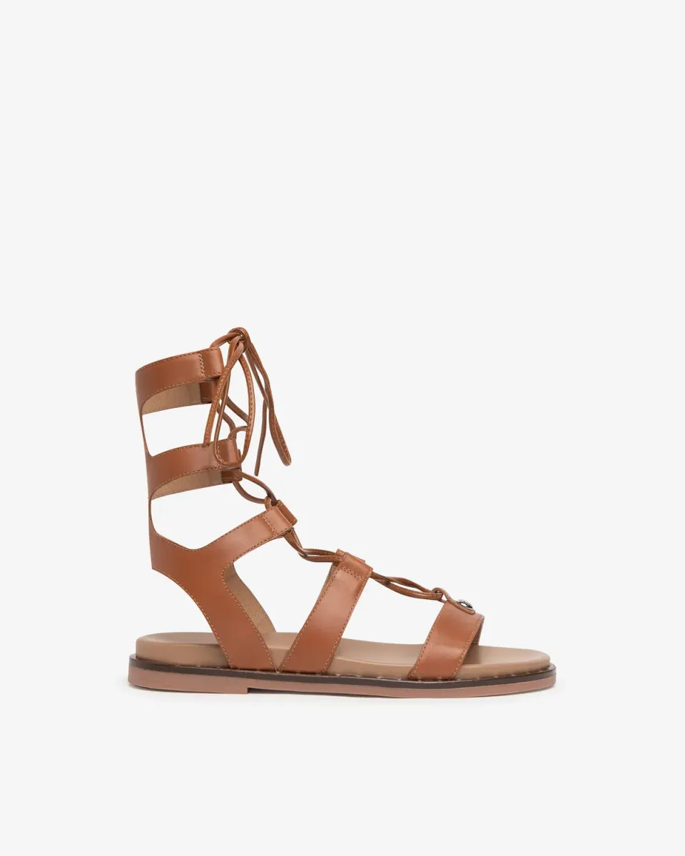 NeroGiardini Sandale piele dama gladiator plate