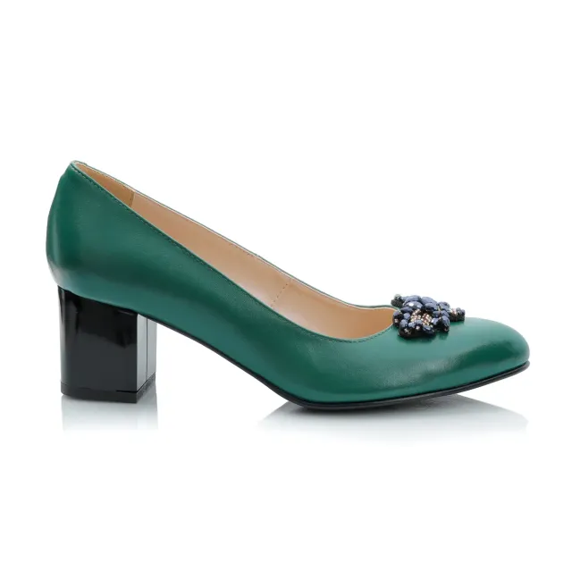 Catinca Shoes A62 VB pantofi dama piele verde box