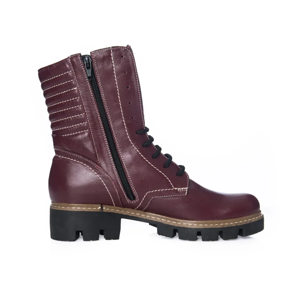 Catinca Shoes BC15 BOB bocanci dama bordo box piele naturala