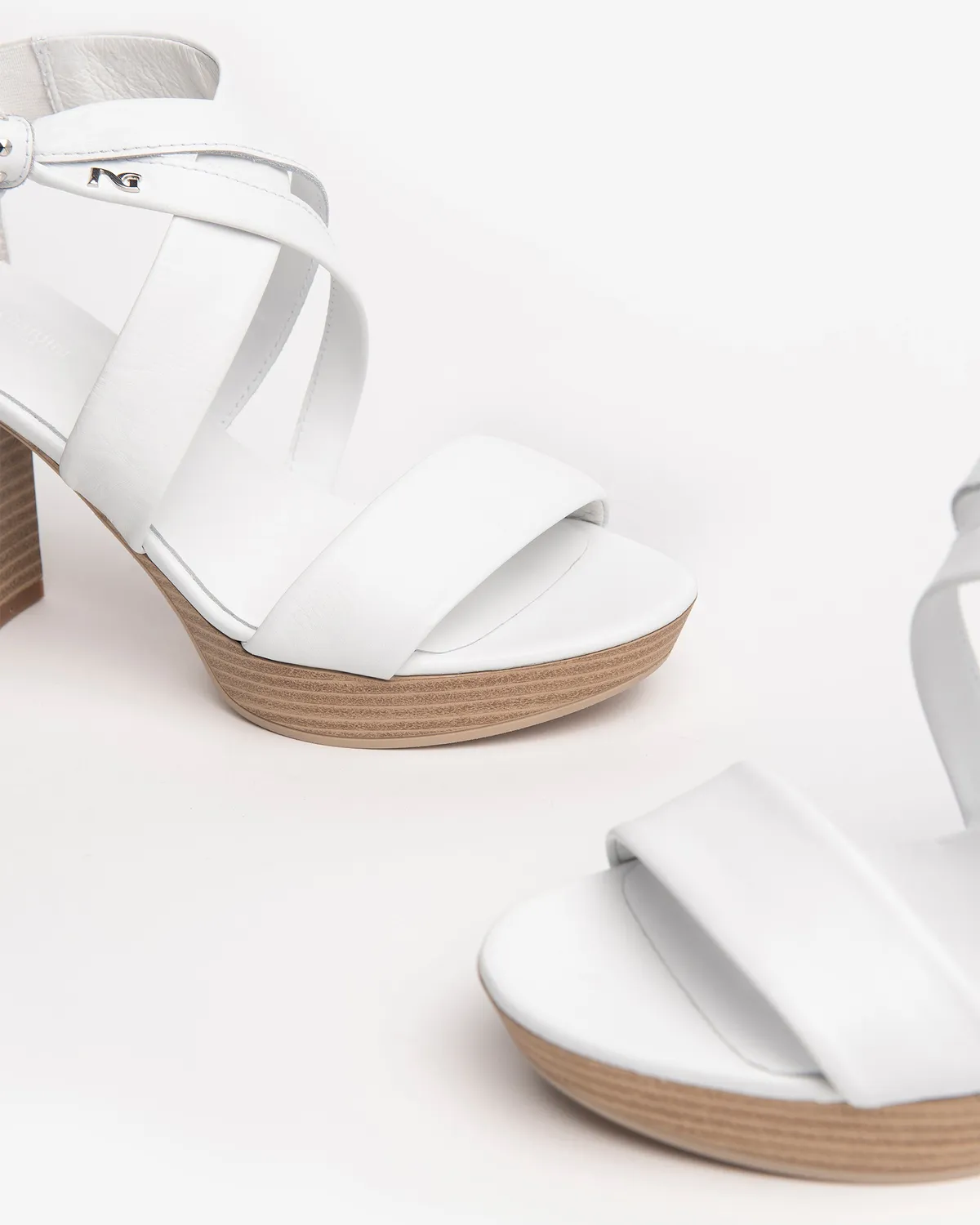 Sandale piele NeroGiardini dama toc 9 cm platforma