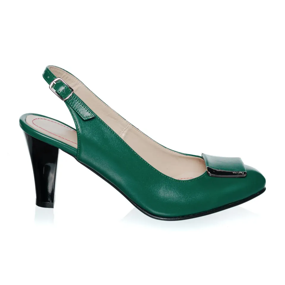 Catinca Shoes D40 VB sandale dama verde piele naturala