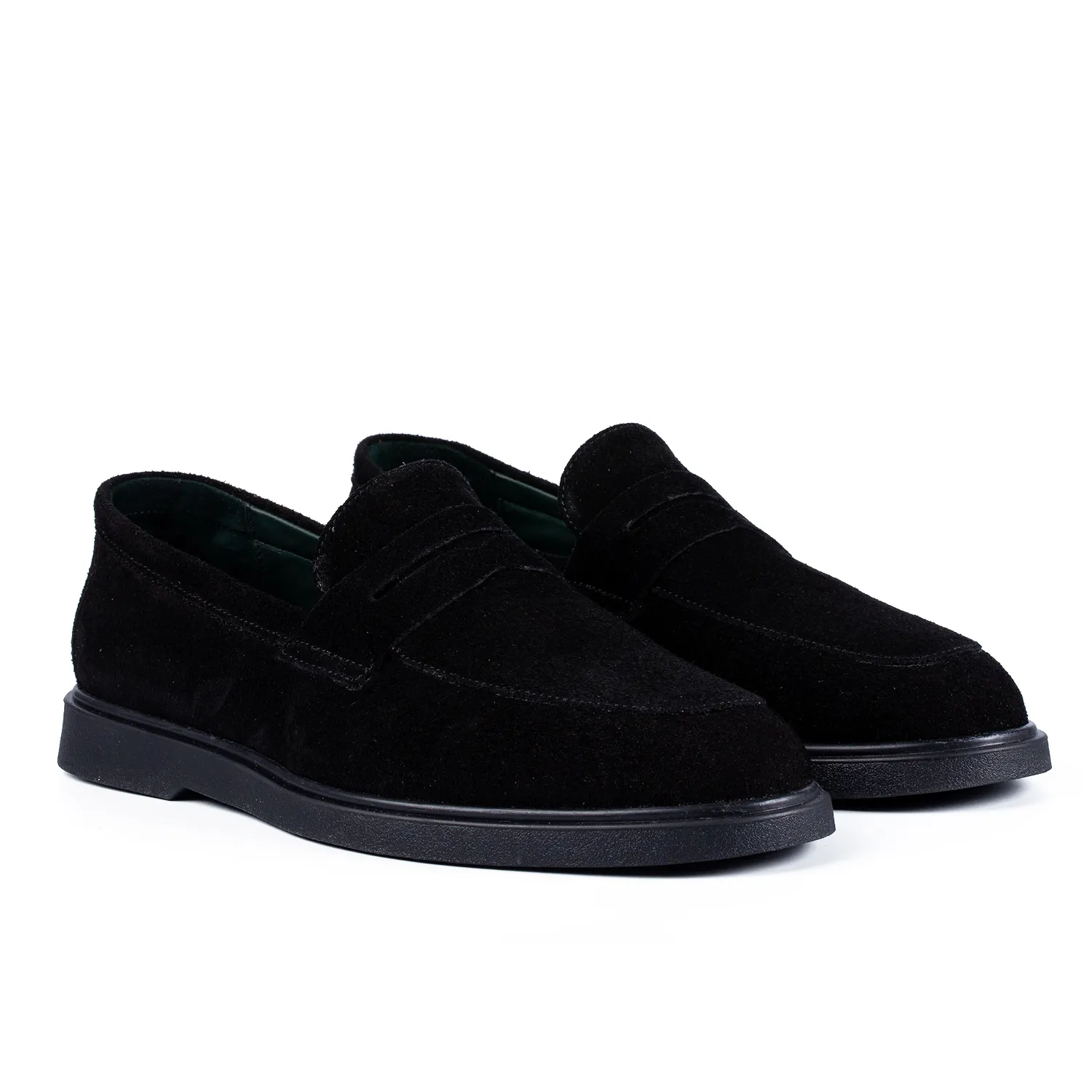 Lucas Shoes Ezra mocasini negri velur piele