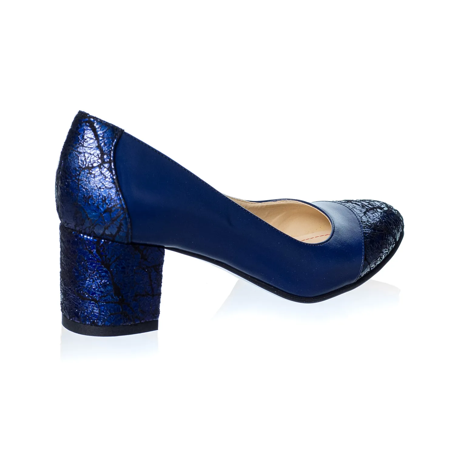 Catinca Shoes A5 BSB pantofi dama piele blue straveziu