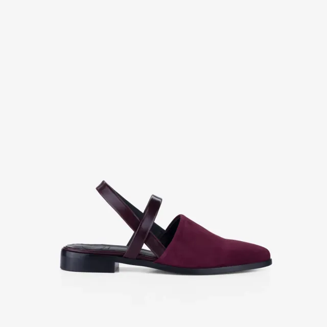 Cecilia Bringheli Vega pantofi slingback vișiniu piele
