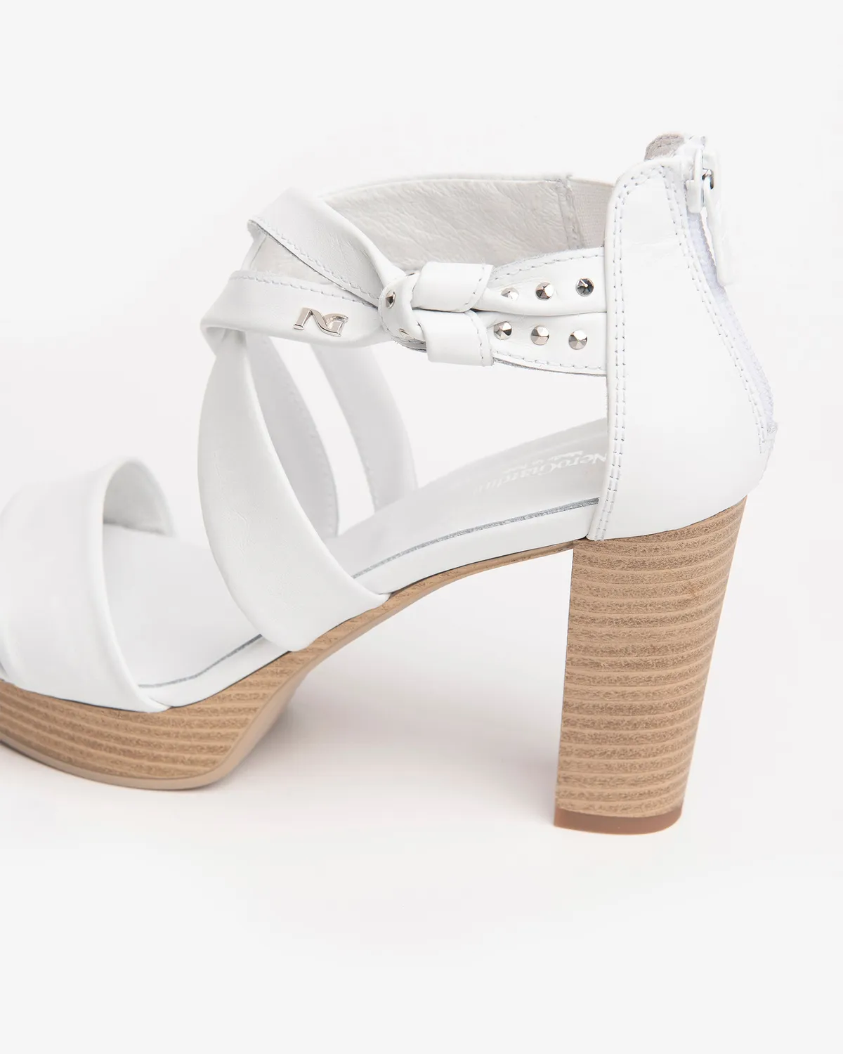 Sandale piele NeroGiardini dama toc 9 cm platforma