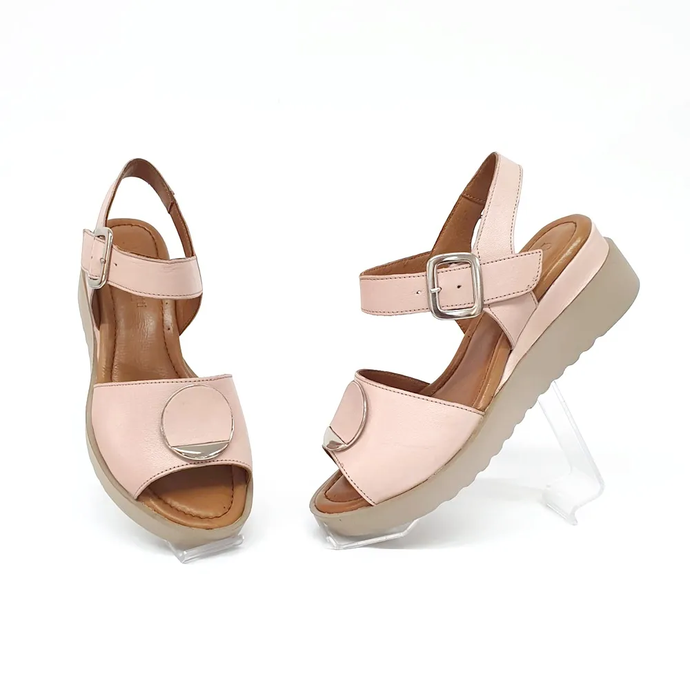 Catinca Shoes S361RP sandale piele naturala roz pudra