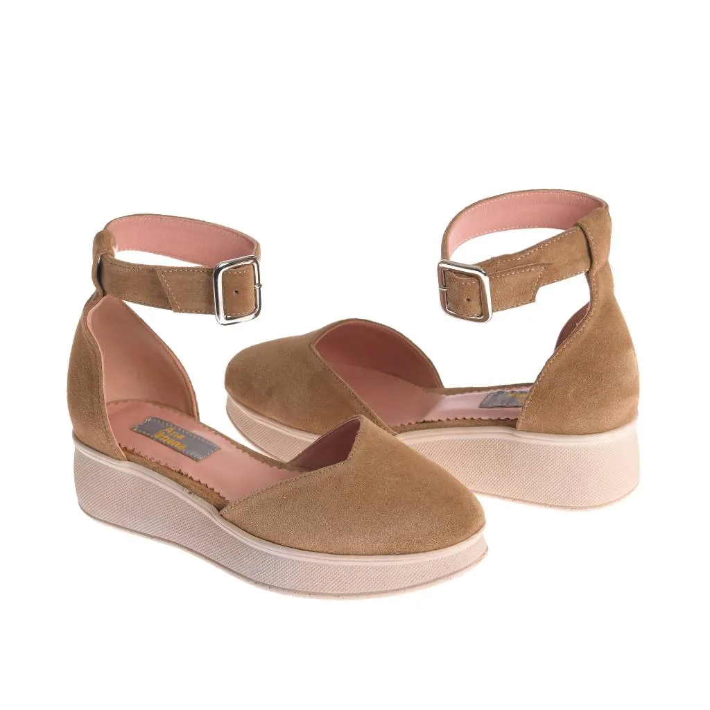 Ana Urbana Shoes New Orleans sandale maro platforma