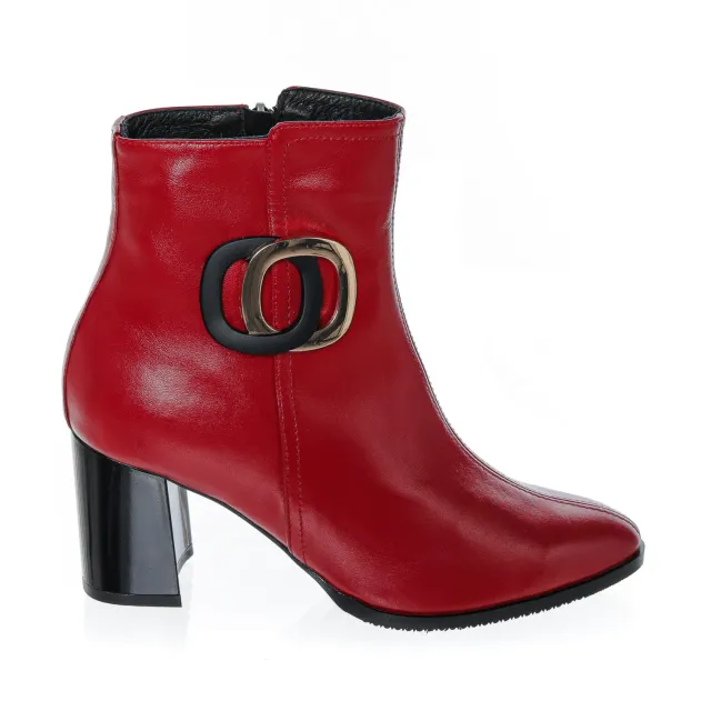 Catinca Shoes GX75 RB ghete dama rosii piele naturala