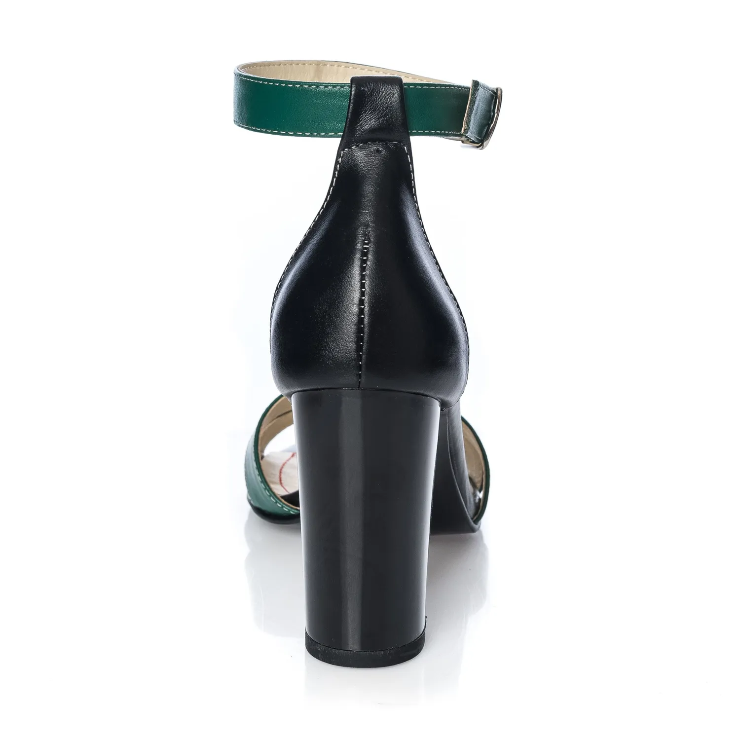 Catinca Shoes S4 VN sandale dama piele naturala verde negru