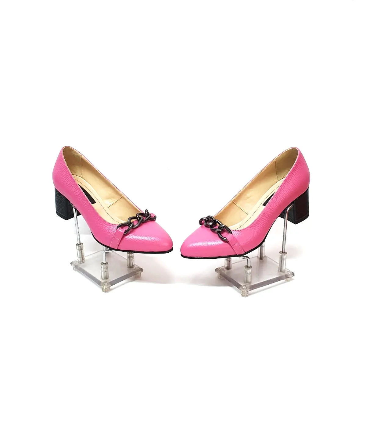 Catinca Shoes Roz Bizonat A11 RB pantofi piele naturala