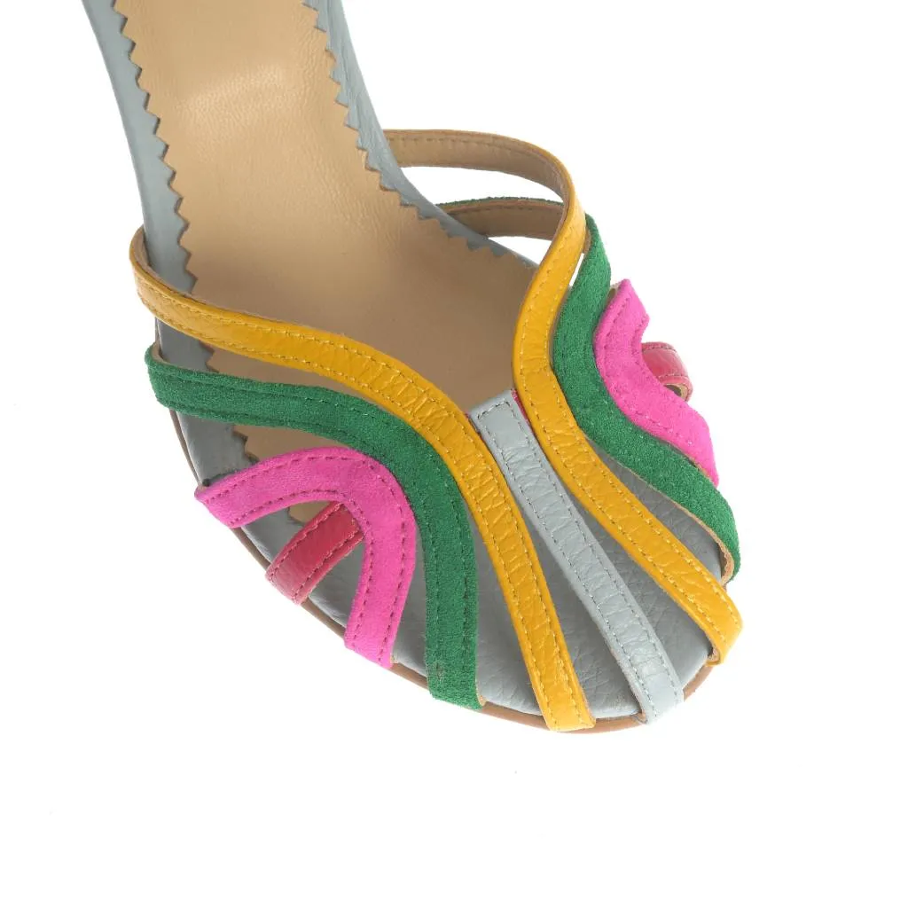 Ana Urbana New Orleans sandale piele multicolore