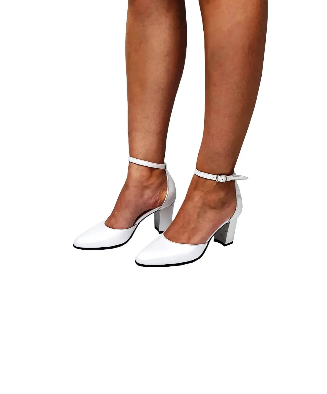 Catinca Shoes D14 AS sandale dama alb sidef piele