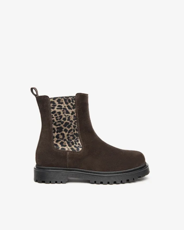 NeroGiardini ghetute fete piele intoarsa animal print