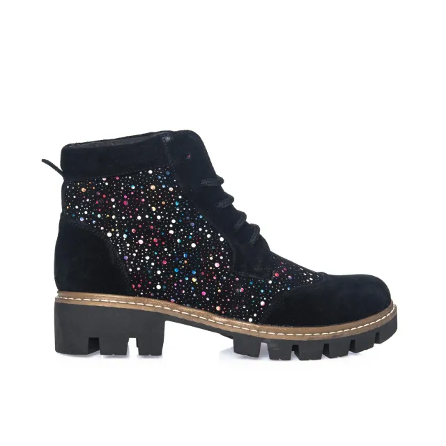 Catinca Shoes G28 NAPC bocanci dama piele negru picatele