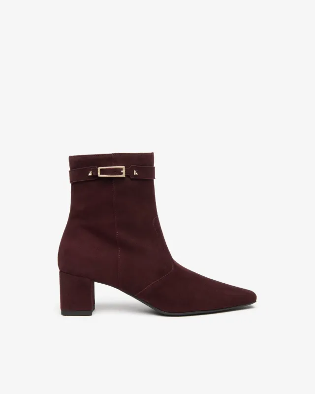NeroGiardini botine damă piele întoarsă toc 55mm