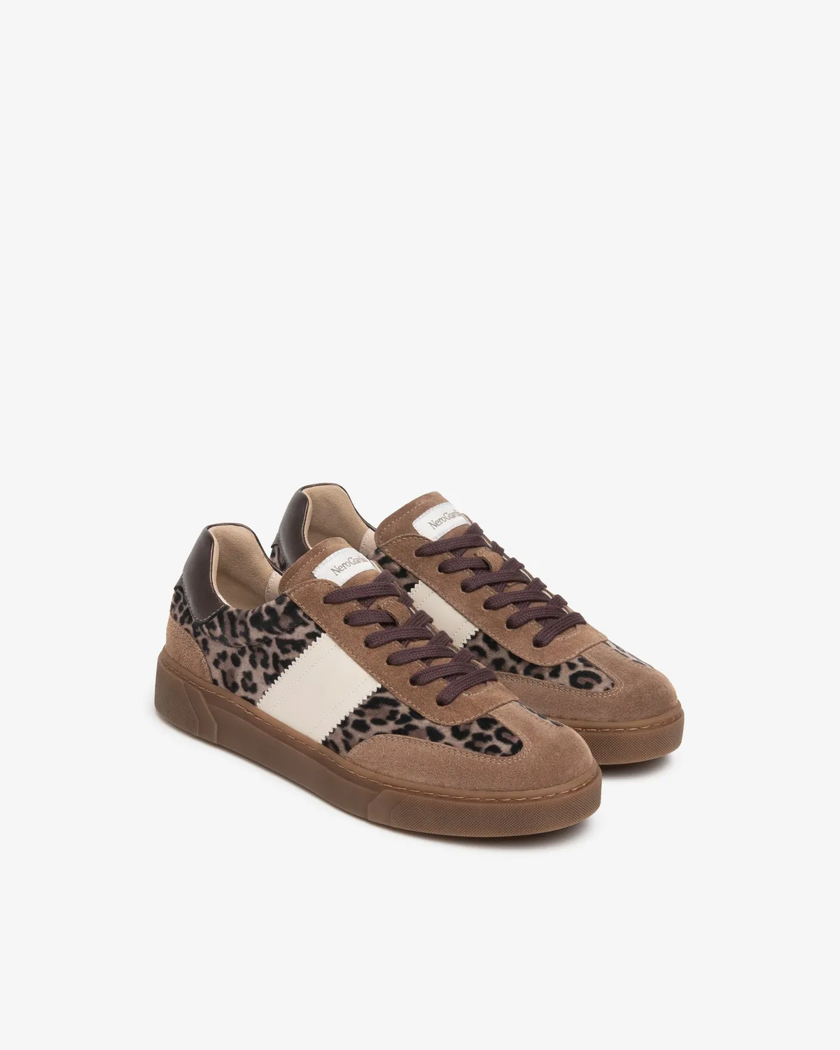 NeroGiardini sneakers dama piele intoarsa print