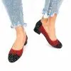 Catinca Shoes T11 RPC pantofi dama piele rosii perforati