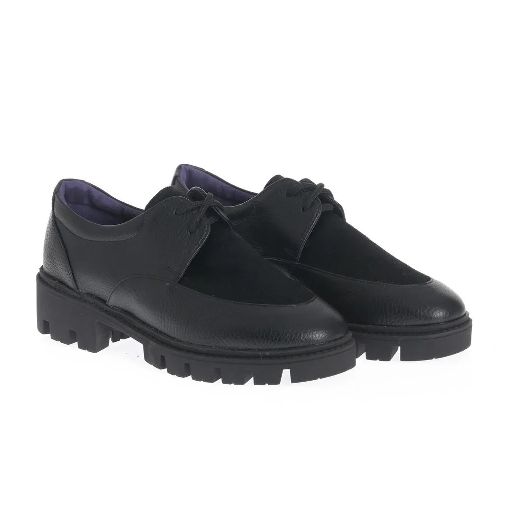 Ana Urbana Houston pantofi derby negri talpă chunky