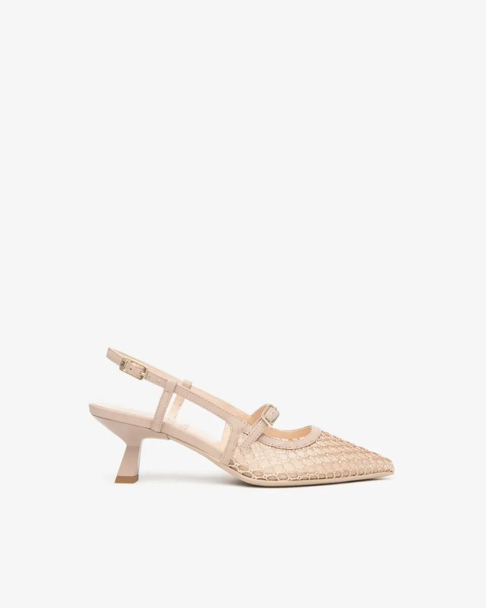 NeroGiardini slingback dama piele si panza