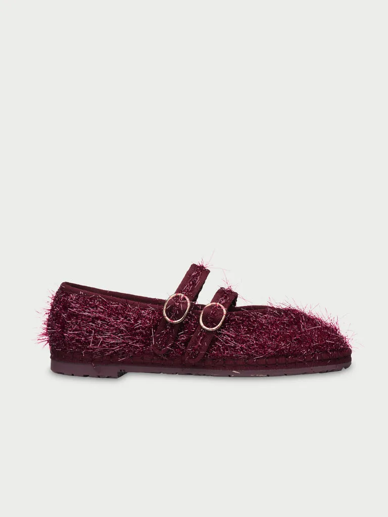 Flagelus Claire Frisson Burgundy pantofi Mary Jane