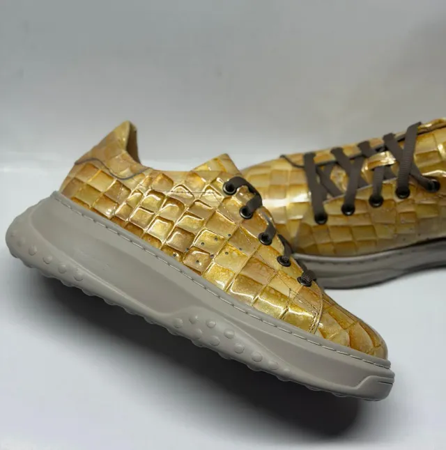 Lucas Shoes Sneaker 5101 RV sneakers gri piele Crocco