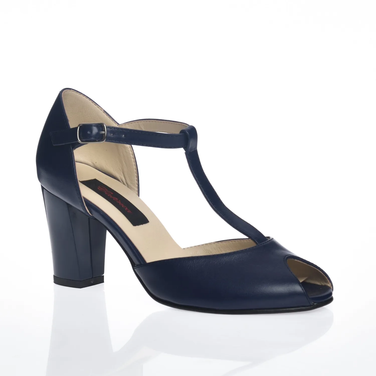 Catinca Shoes D8 BB sandale dama bleumarin box piele