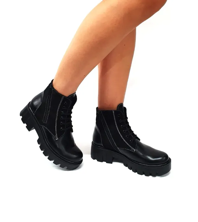 Catinca Shoes BC35 NBA bocanci dama piele negru box