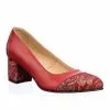 Pantofi dama piele naturala Catinca Shoes A5 RSR rosu