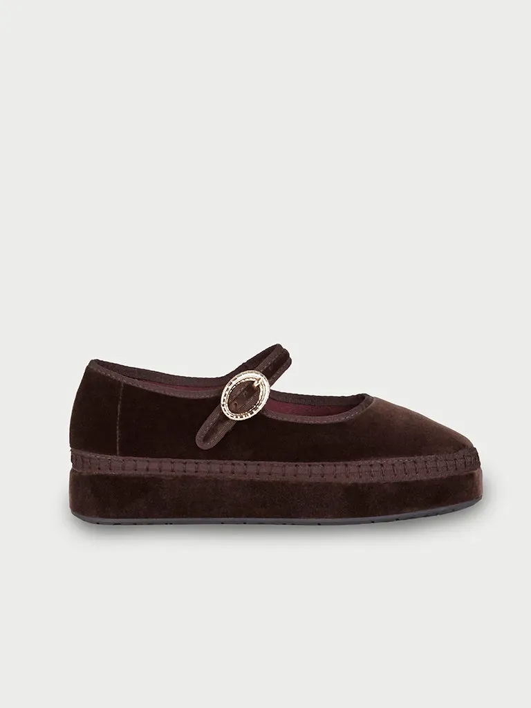 Flagelus Double Truffle pantofi Mary Jane platforma