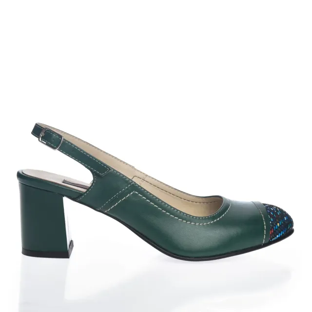 Catinca Shoes 28 VB sandale damă piele naturală verde box