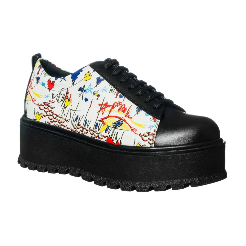 Catinca Shoes X3 NBAC pantofi dama piele negru cu alb