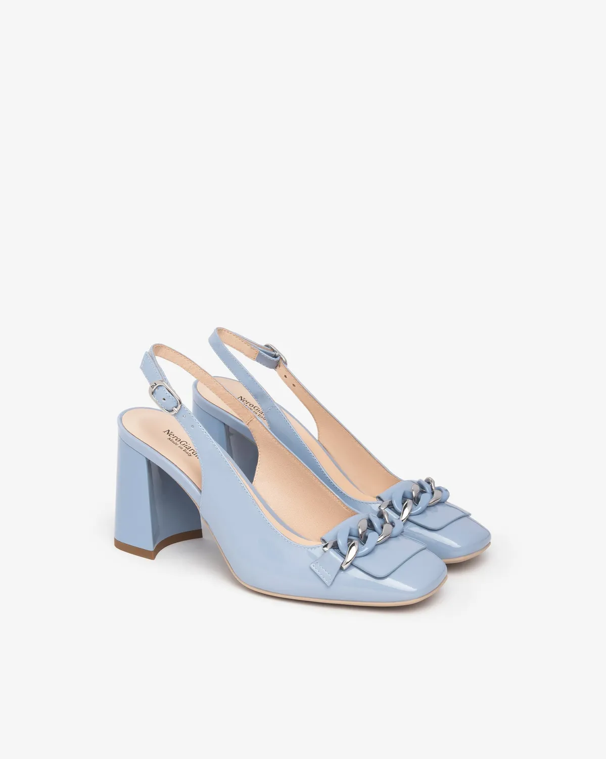 NeroGiardini pantofi slingback dama lac