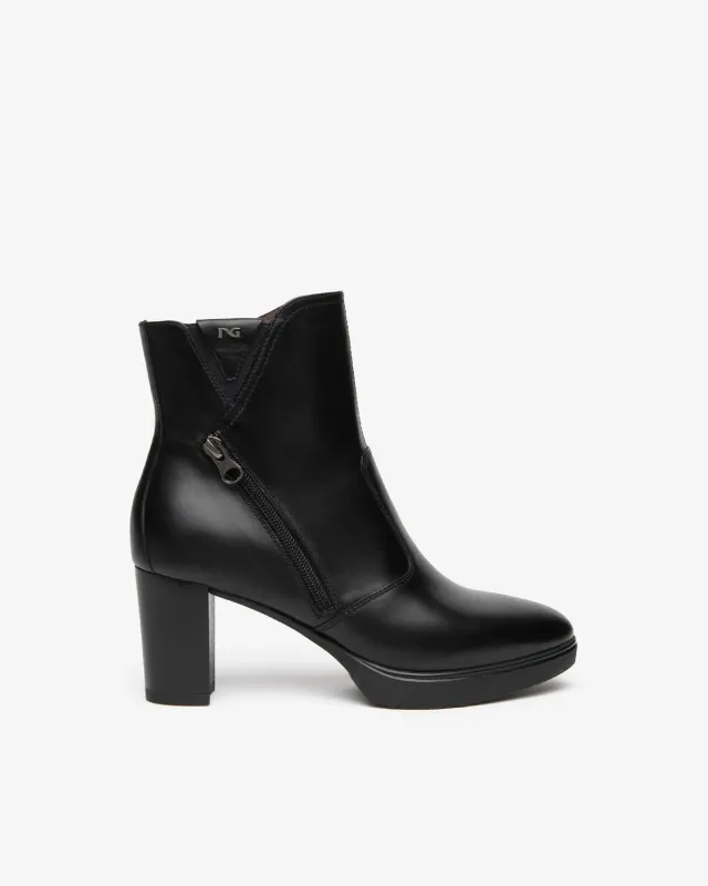 NeroGiardini botine damă piele platformă toc 70mm