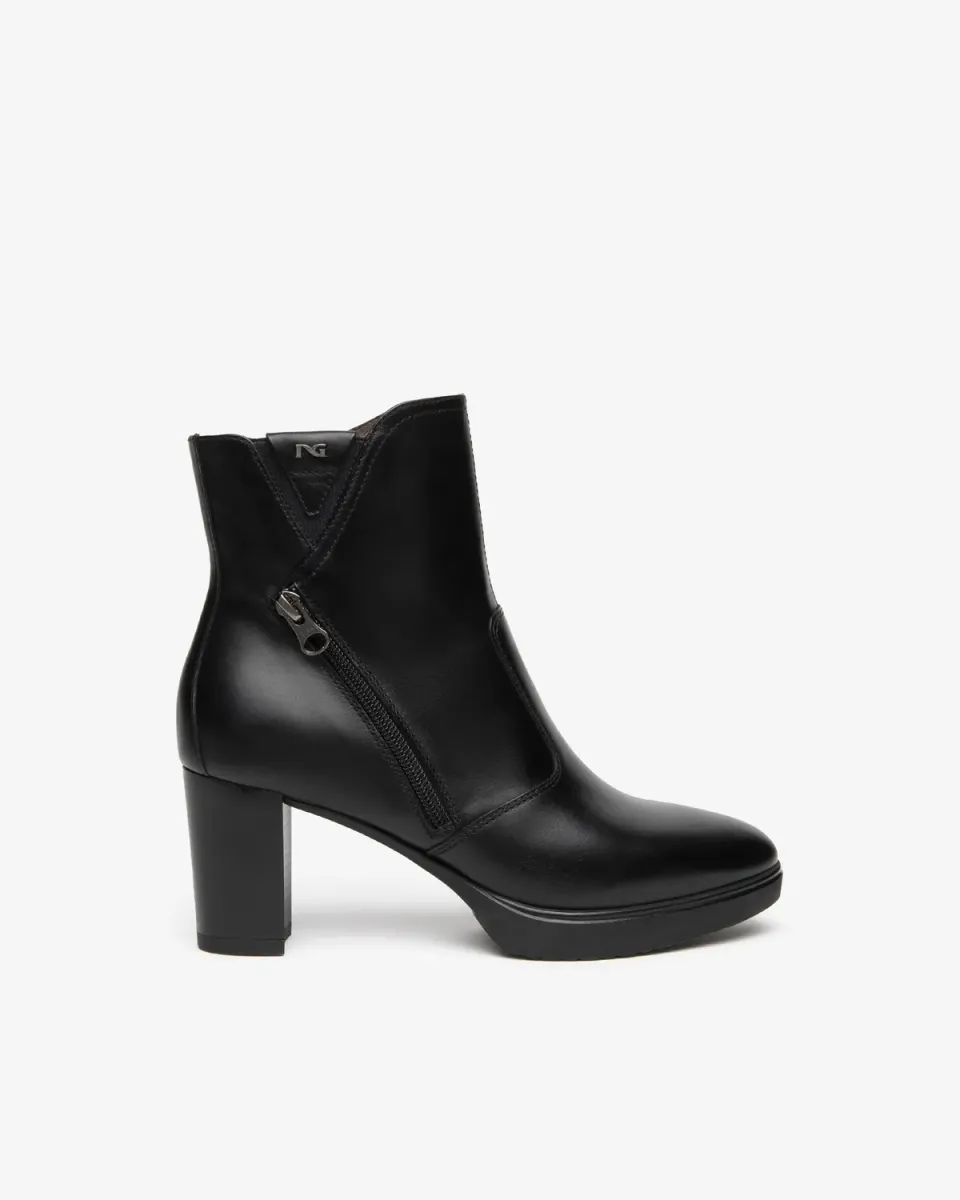 NeroGiardini botine damă piele platformă toc 70mm