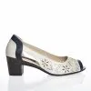 Catinca Shoes T1 AB sandale piele alb bleumarin