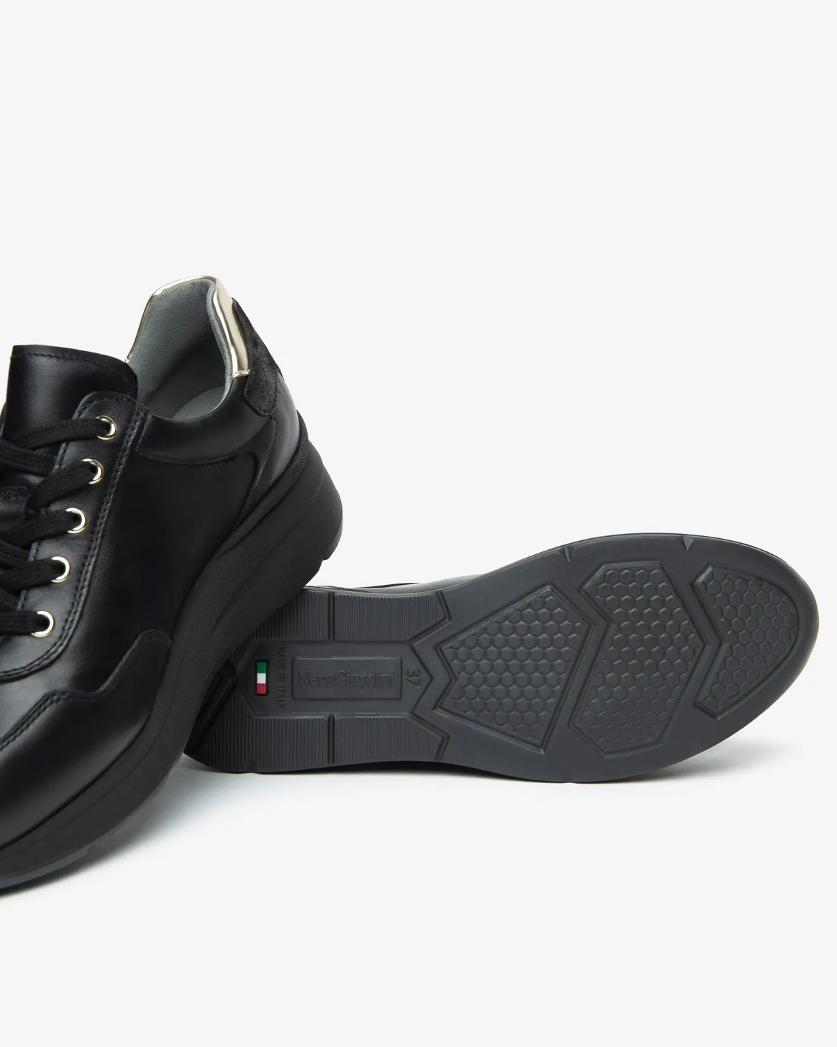 NeroGiardini sneakers damă piele și material tehnic