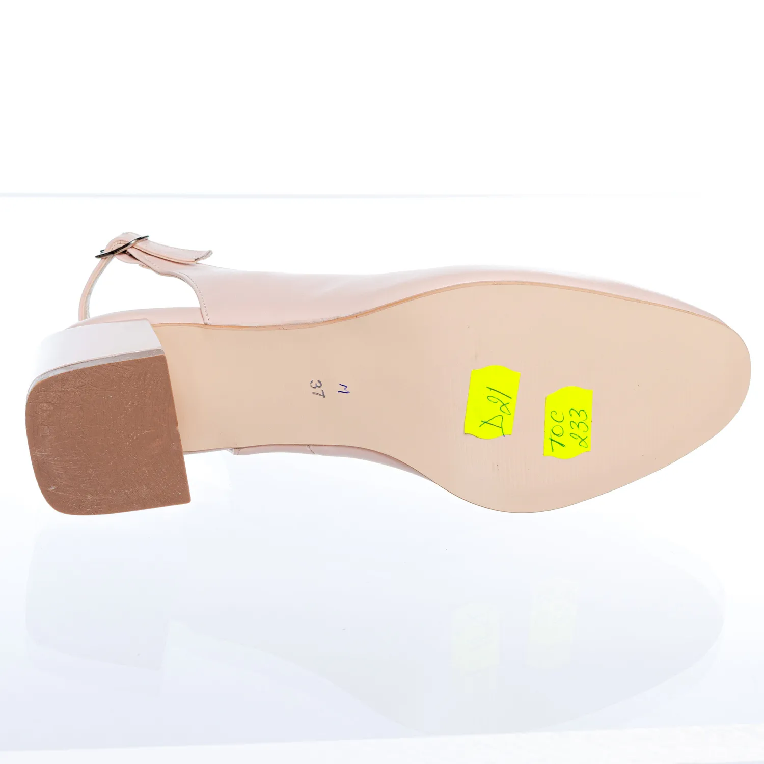 Catinca Shoes D21 NBS sandale damă piele nude cu sclipici