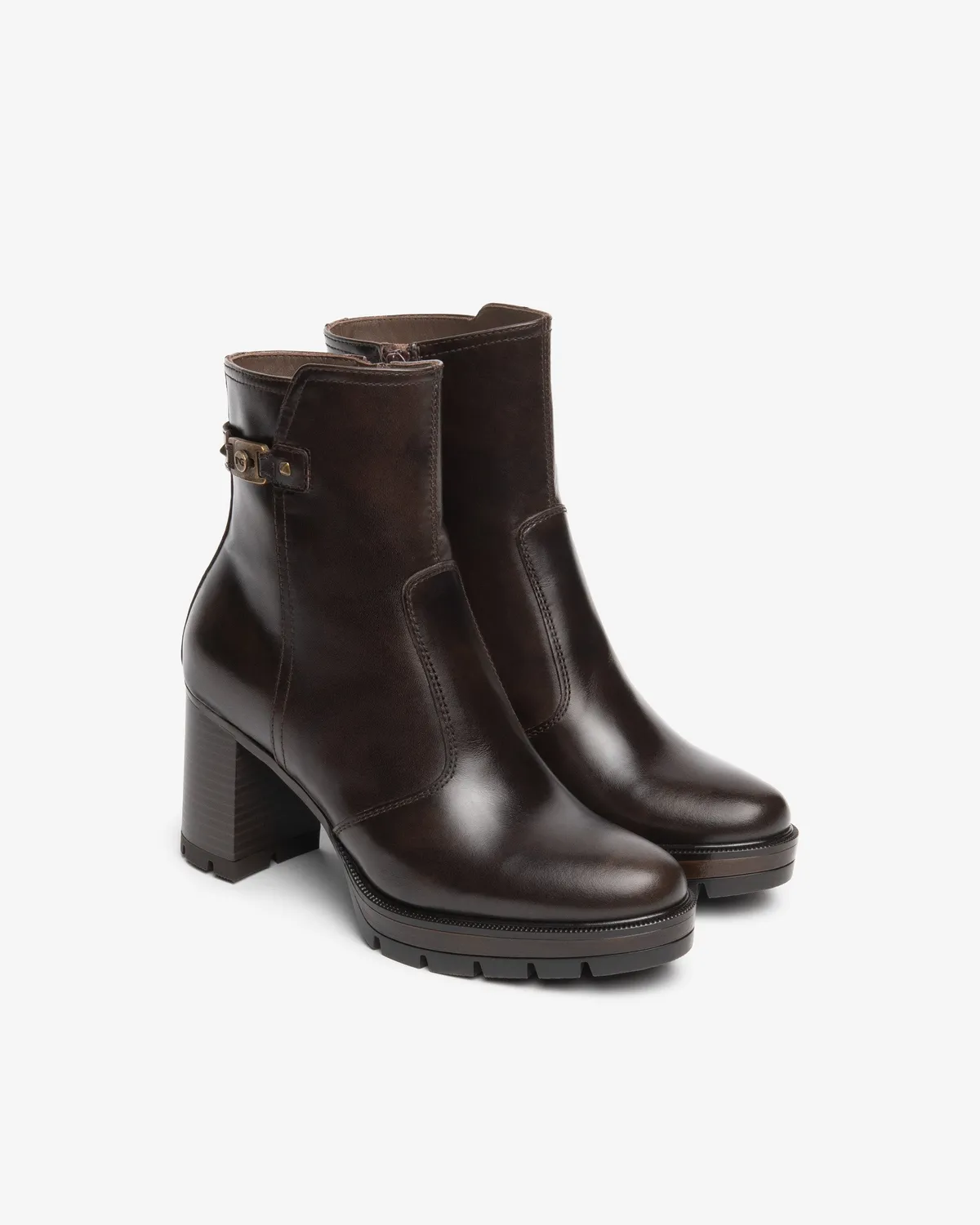 NeroGiardini Botine Dama Piele Platforma Toc 80mm