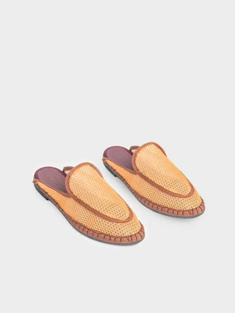 Flagelus Bruna Mesh Brown mocasini maro plasa