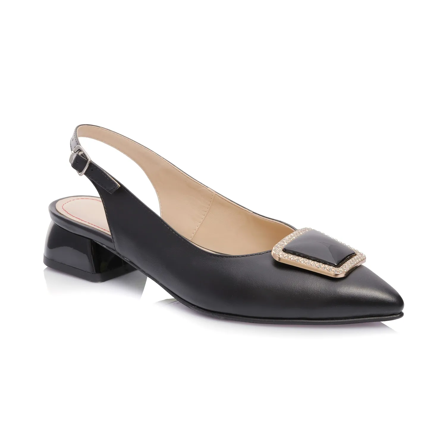 Catinca Shoes BLD11 NE sandale dama piele naturala negru box