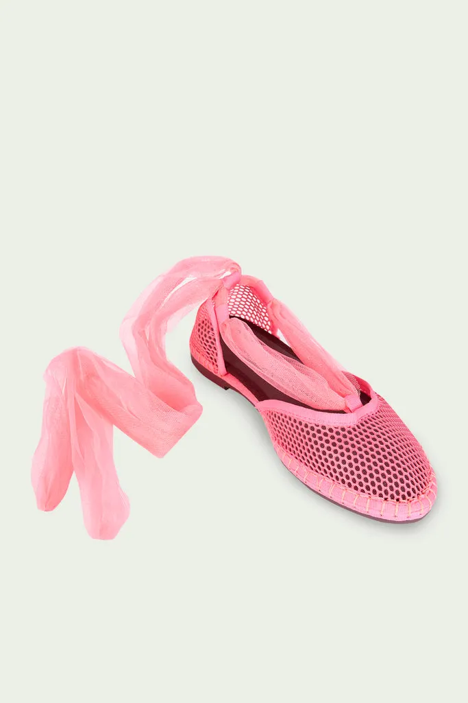 Flagelus Isabella Ribbon Fuchsia sandale dama mesh fuchsia