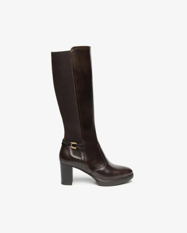 NeroGiardini cizme piele dama platforma toc 70