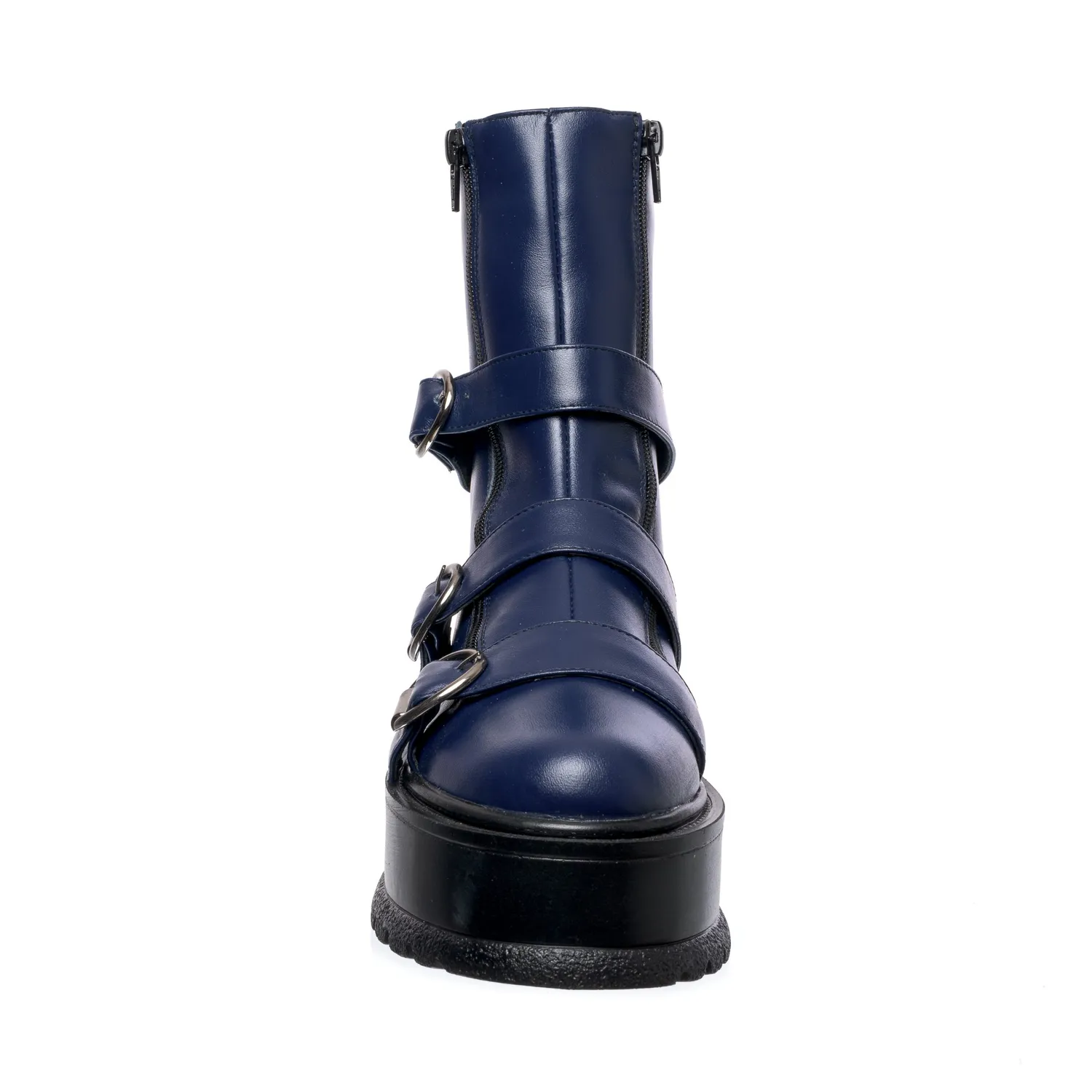 Catinca Shoes BC30 BB bocanci dama albastri piele naturala