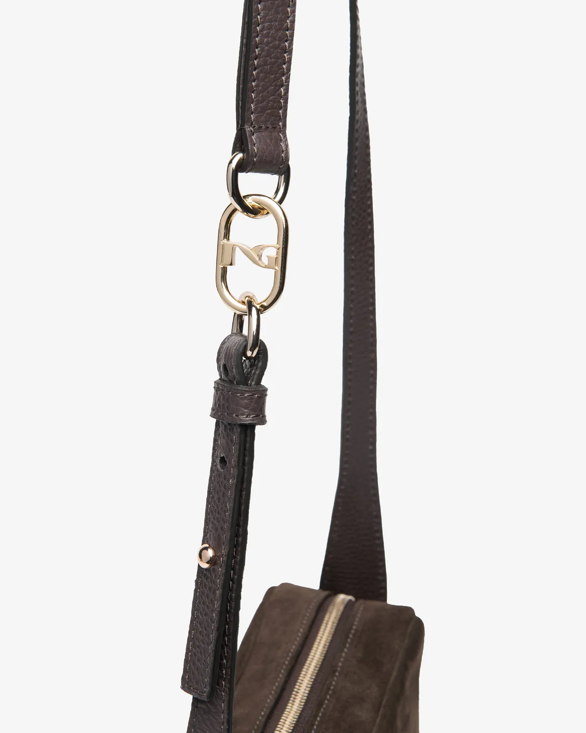 NeroGiardini geanta crossbody dama piele intoarsa PZ