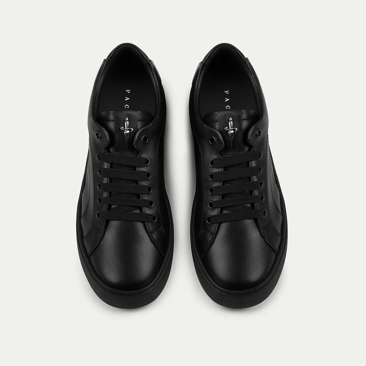 Cesare Paciotti Linea Derby sneakers negri piele naturală