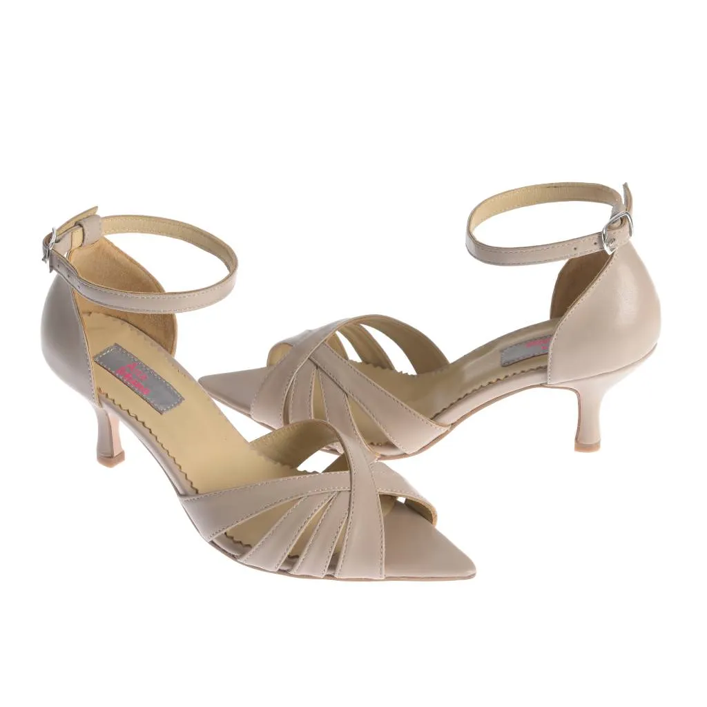 Ana Urbana Las Vegas sandale piele bej toc 5 cm