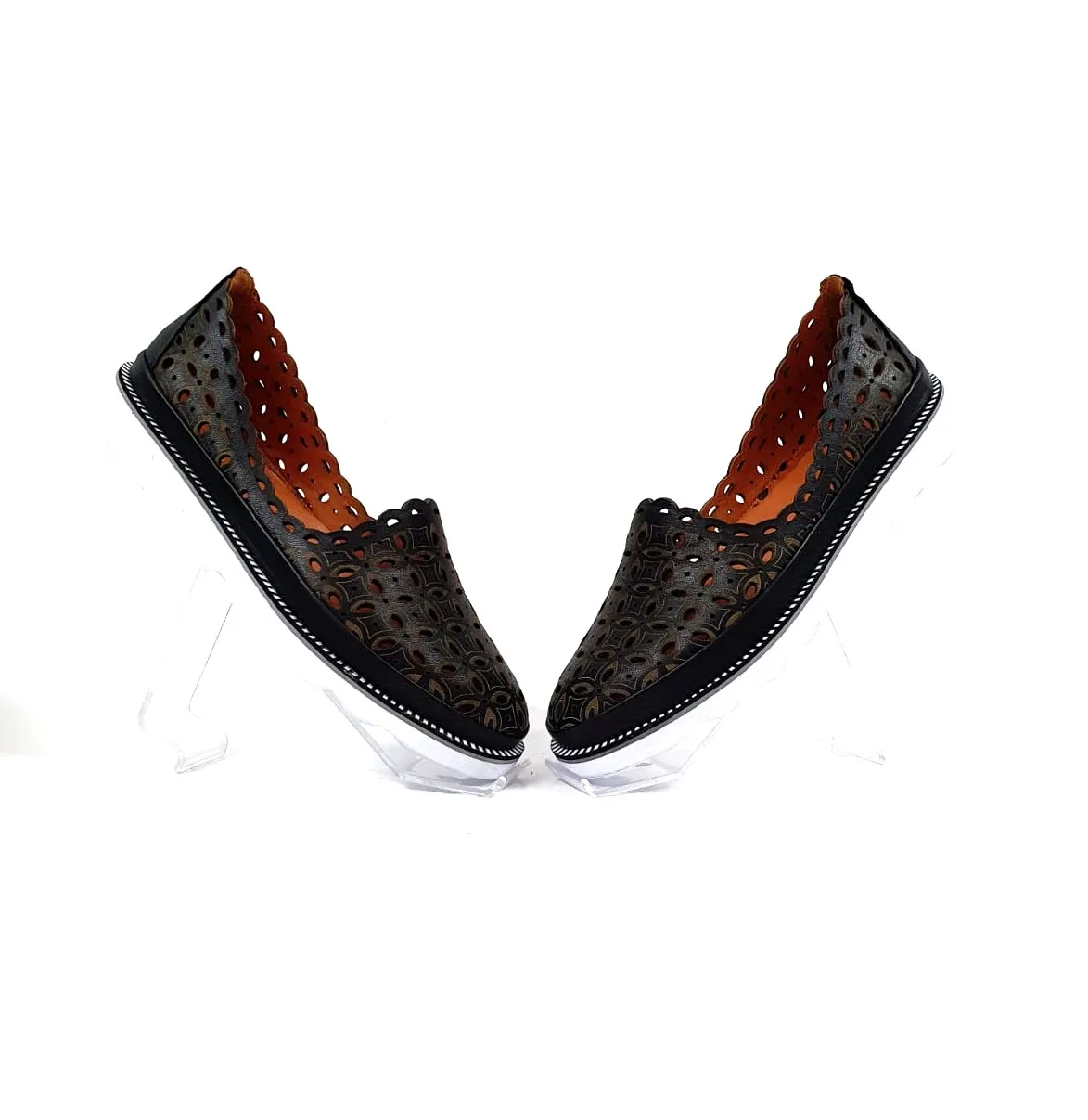 Catinca Shoes 972 N pantofi dama perforati piele negru