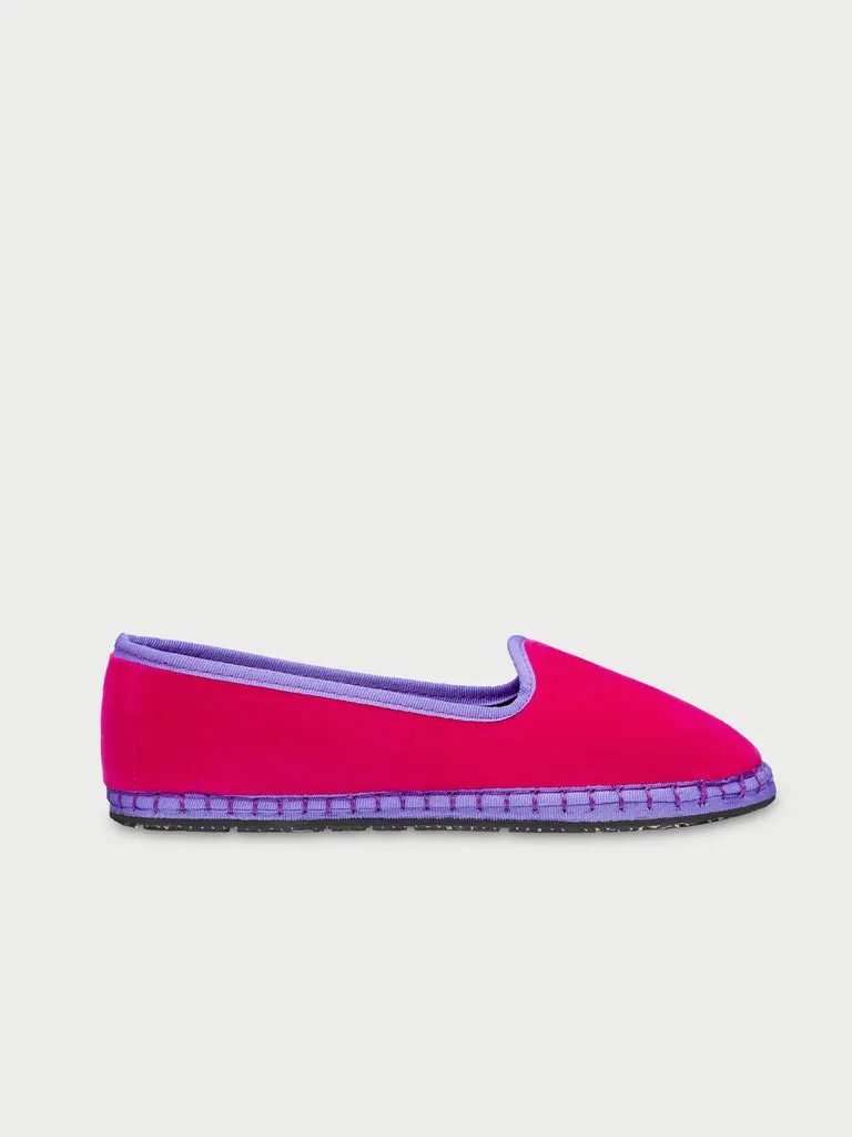 Flagelus Watson papuci fuchsia catifea bumbac