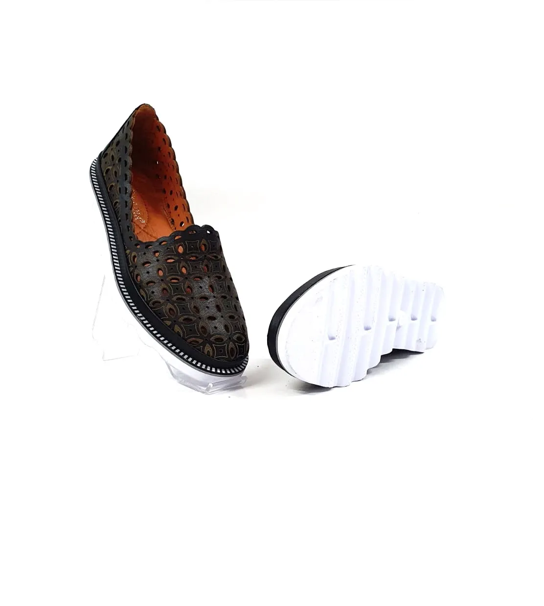 Catinca Shoes 972 N pantofi dama perforati piele negru