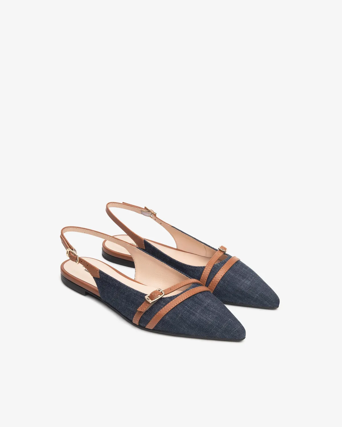 NeroGiardini slingback dama piele si textil elegant
